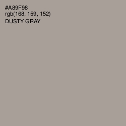 #A89F98 - Dusty Gray Color Image